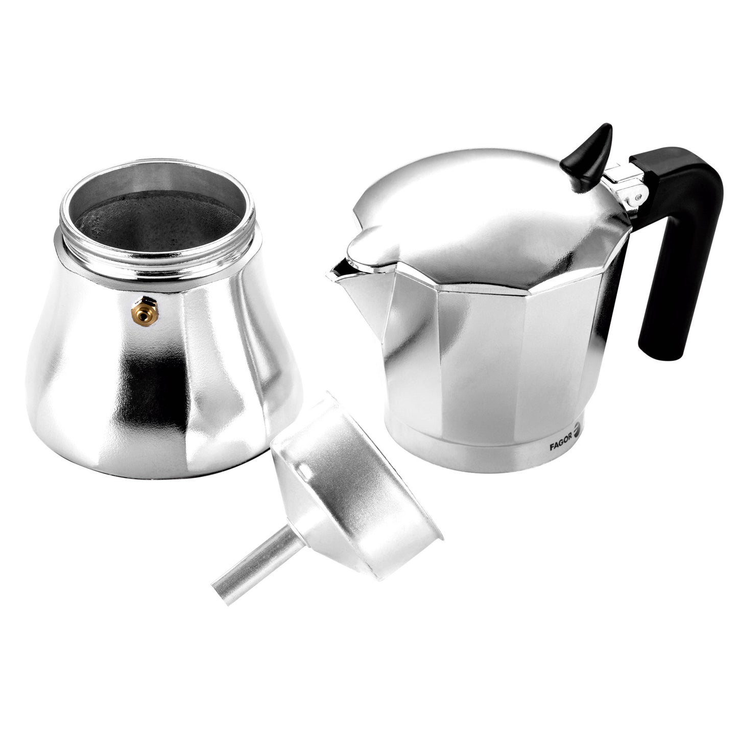 Cafetera Italiana Inducción, Aluminio, Todo Tipo Cocinas, Vitrocerámica, Gas, Fagor_2