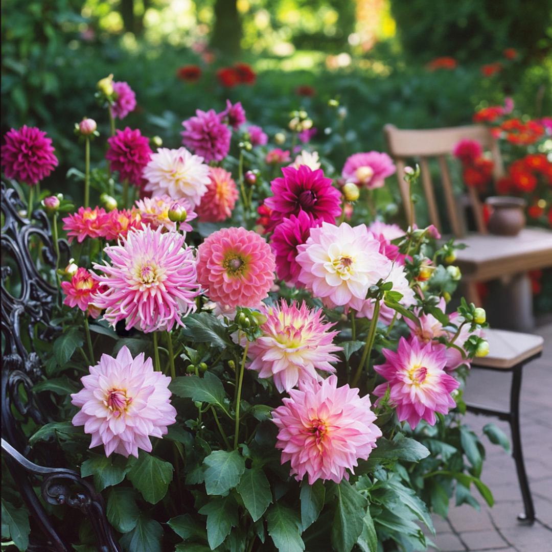 Tubérculos De Dalia - 4 Pzs - Dahlia 'pink Love' - Rosa_1