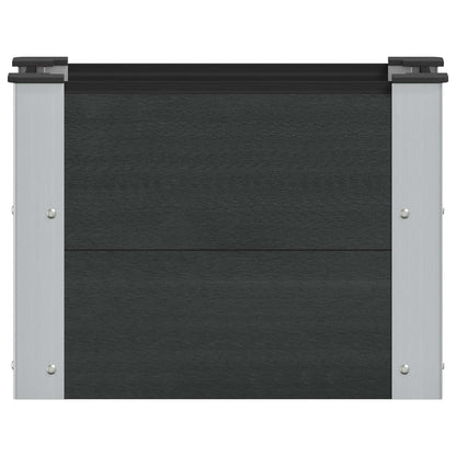 Arriate Elevado Negro 50 X 30 X 36 Cm Wpc Y Aluminio_2