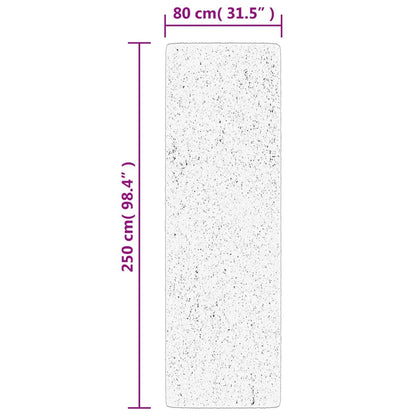 Alfombra De Pelo Largo Moderna Pamplona Crema Y Negro 80x250 Cm / Vetonek_0