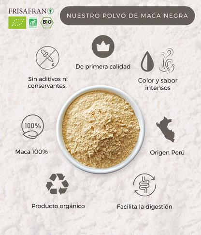 Maca Negra En Polvo Ecológica | Calidad | Frisafran 500 G_3
