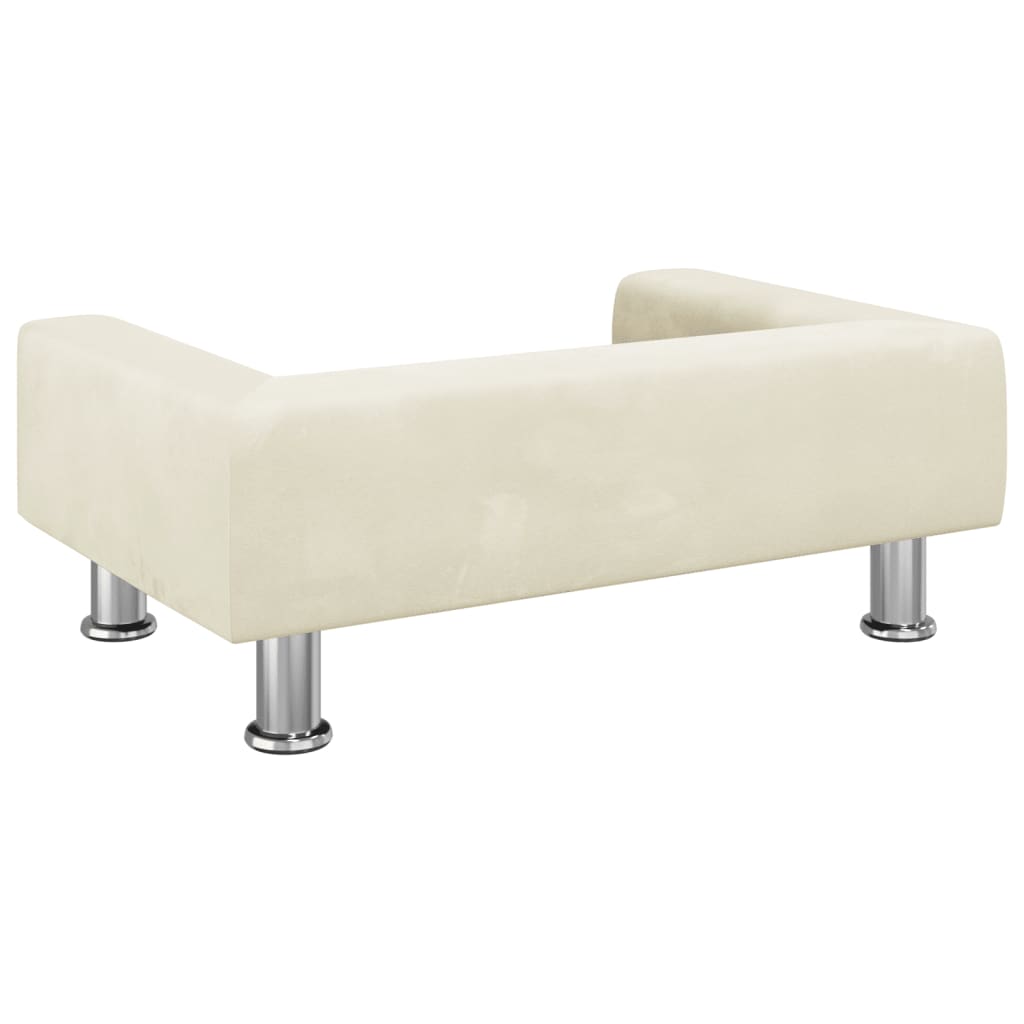 Cama Para Perros De Terciopelo Crema 70x45x26,5 Cm / Vetonek_4