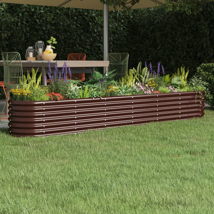 Jardinera Arriate Acero Galvanizado Marrón 260x40x36 Cm_1