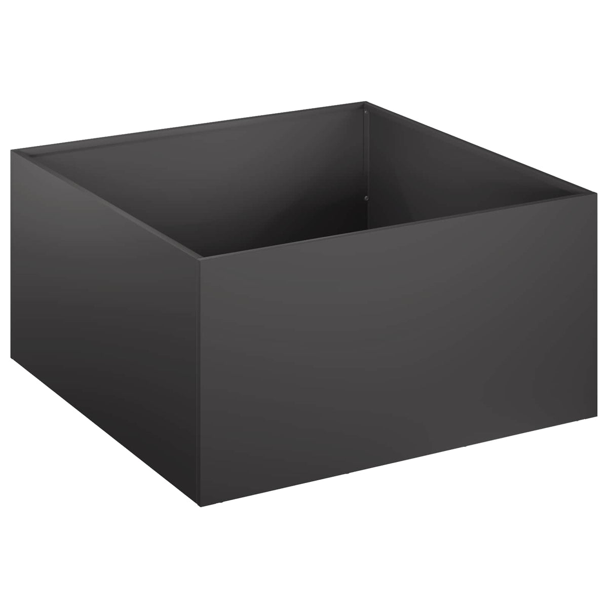 Macetero De Jardín Negro 60 X 60 X 30 Cm Acero Laminado En Frío_0