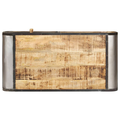 Mesa De Centro Madera Maciza De Mango 100x50x35 Cm_2