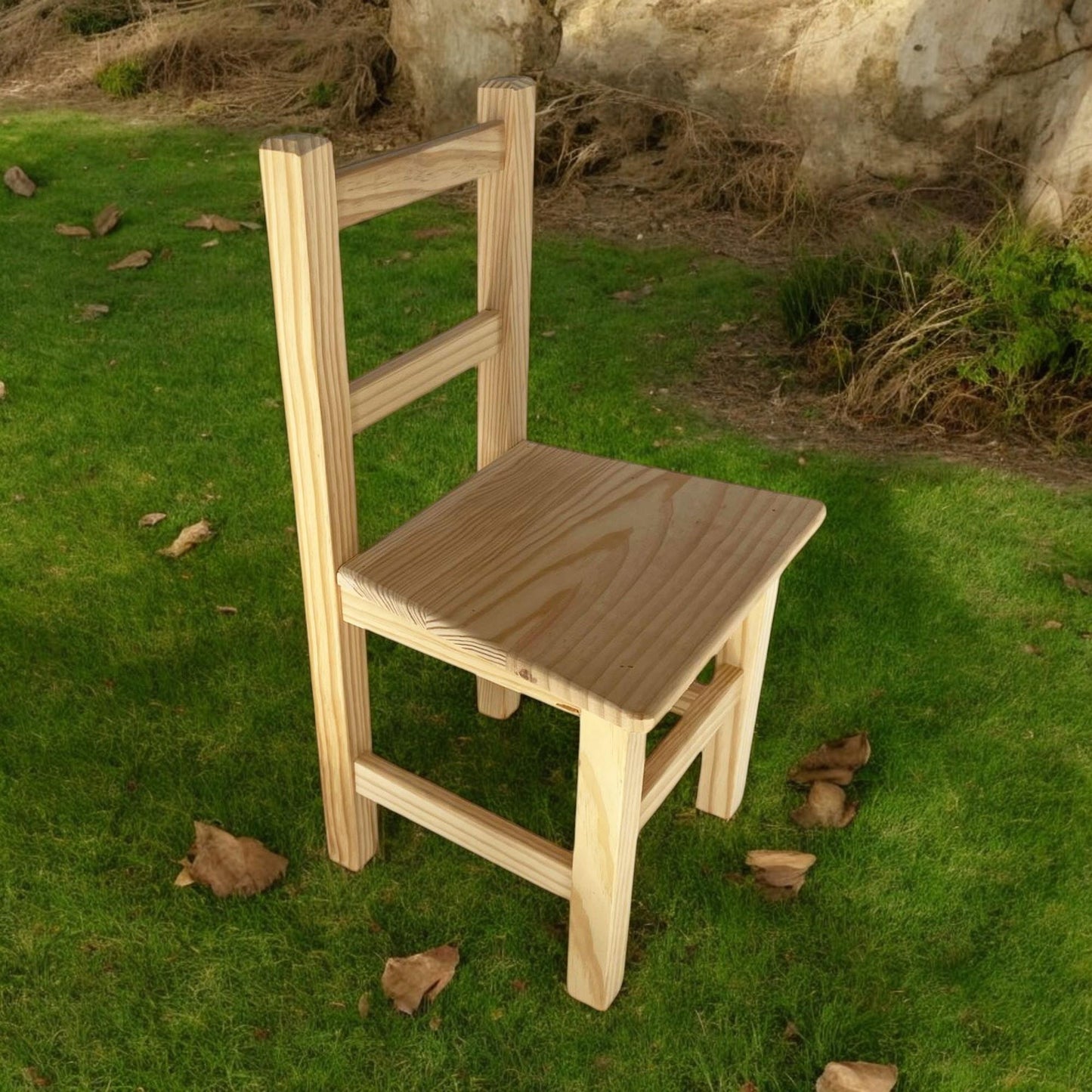 Well Home Silla de Madera Infantil (30 x 26 x 58 cm)_2