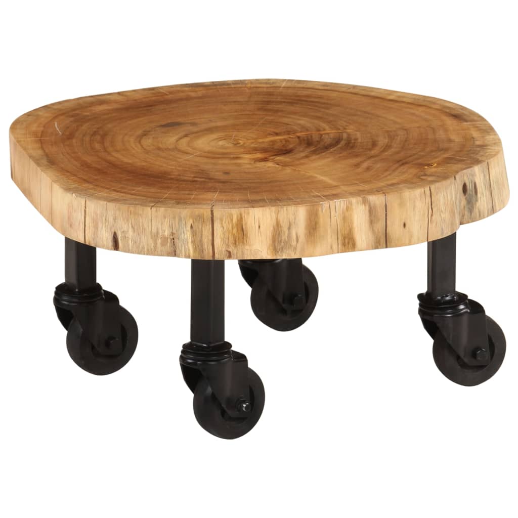 Mesa De Centro De Madera De Acacia Maciza 60x55x25 Cm_0