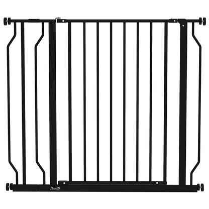Pawhut Barrera De Seguridad Extensible Con 2 Extensiones 75-95x76 Cm Negro_0