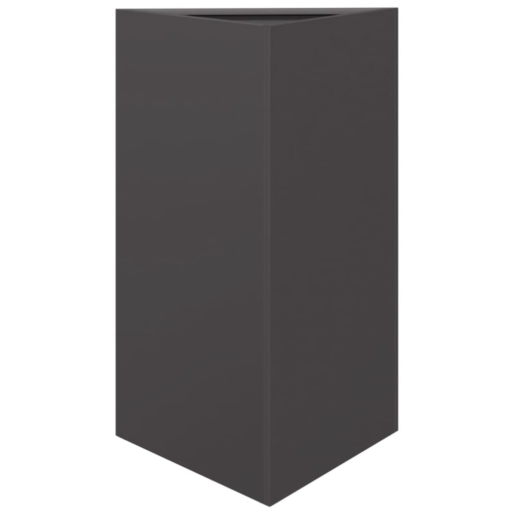 Jardineras Triangulares 2 Uds Acero Negro 50x43x75 Cm_4