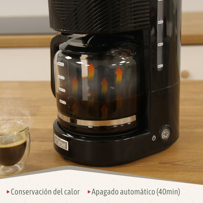 Briebe Elegance Set Cafetera Goteo 10 Tazas Café Filtro Espumador Leche Eléctrico Espuma Fría/caliente, Skt1188blk,negro_3