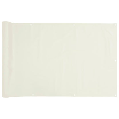 Pantalla De Privacidad De Balcón Pvc Blanco 1000x75 Cm / Vetonek_4