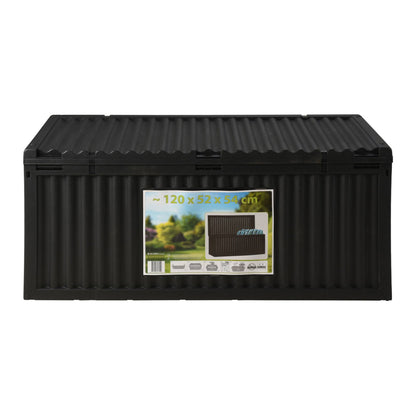 Baúl De Jardín 295l Diseño Grafito Y Aluminio - Well Home