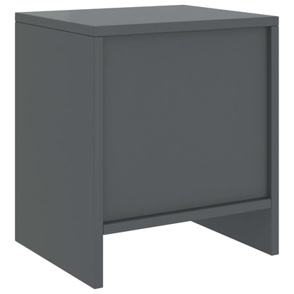 Mesitas De Noche 2 Uds Madera De Pino Gris Oscuro 35x30x40 Cm_3