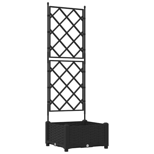 Vidaxl Maceta De Jardín Con Enrejado Negro 40 X 40 X 125.5 Cm Pp_0