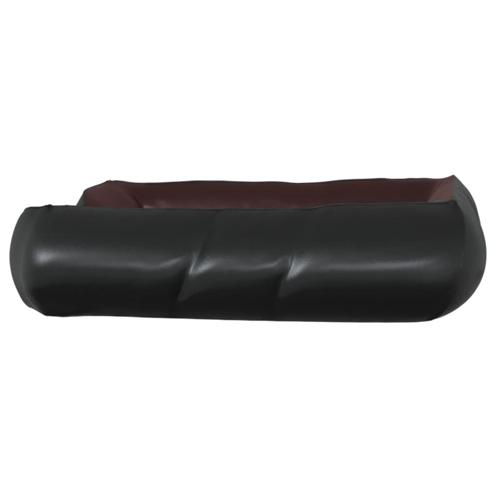 Vidaxl Cama Para Perros De Cuero Sintético Negro Y Marrón 80x68x23 Cm_4