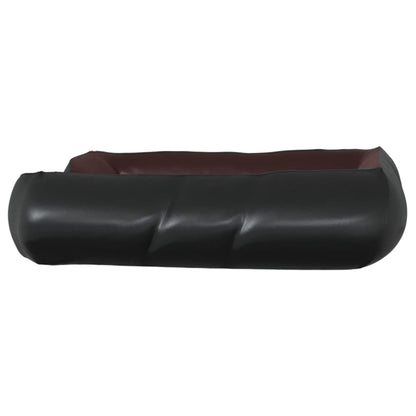 Vidaxl Cama Para Perros De Cuero Sintético Negro Y Marrón 105x80x25 Cm_4