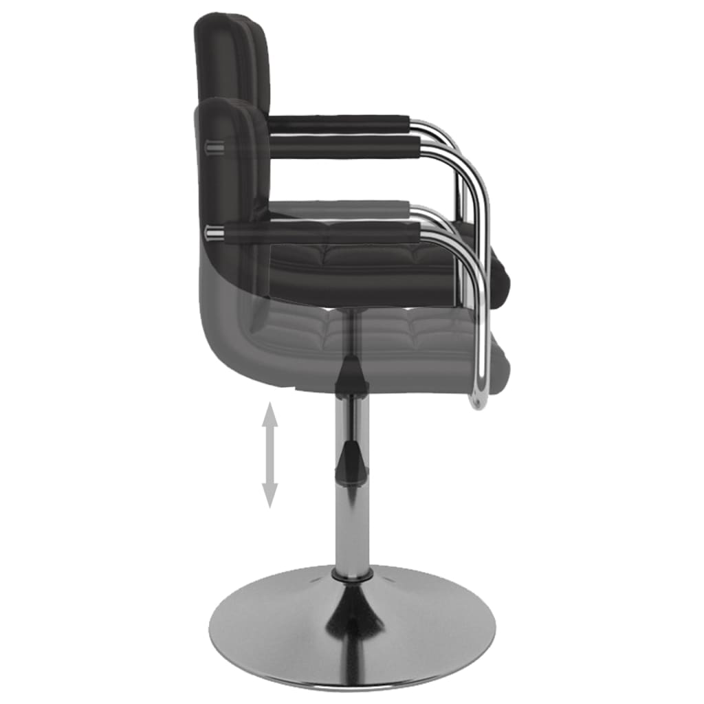 Taburete De Cocina De Cuero Sintético Negro_4