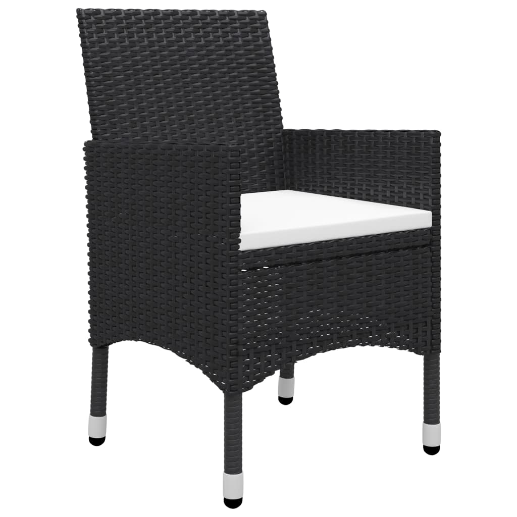 Vidaxl Juego De Comedor De Jardín De 5 Piezas Negro_5