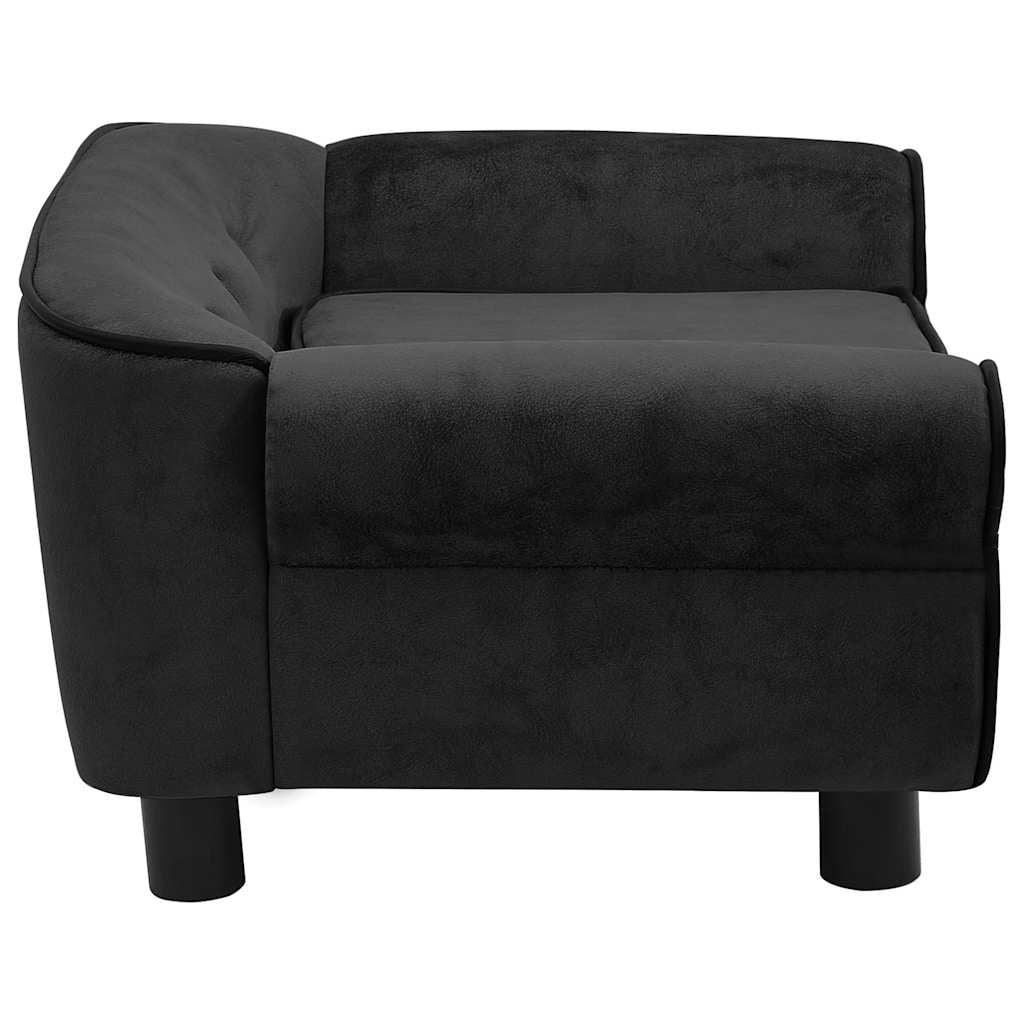 Vidaxl Sofá Para Perros Felpa Negro 72x45x30 Cm_3