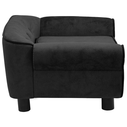 Vidaxl Sofá Para Perros Felpa Negro 72x45x30 Cm_3
