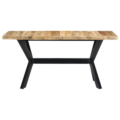 Mesa De Comedor Madera Maciza De Mango Rugosa 140x70x75 Cm_0