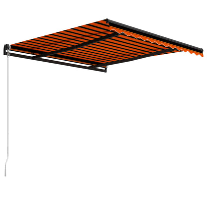 Toldo Manual Retráctil Naranja Y Marrón 300x250 Cm_2