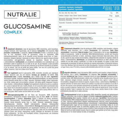 Pack 2x Nutralie Glucosamina Complex + MSN + Condroitina articulaciones 120 comprimidos