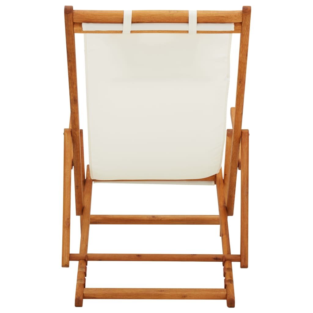 Vidaxl Silla De Playa Plegable Madera Maciza De Eucalipto Y Tela Crema_4