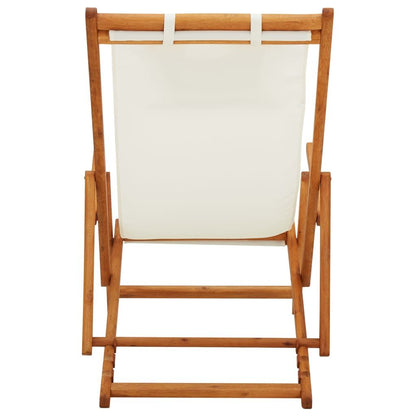 Vidaxl Silla De Playa Plegable Madera Maciza De Eucalipto Y Tela Crema_4