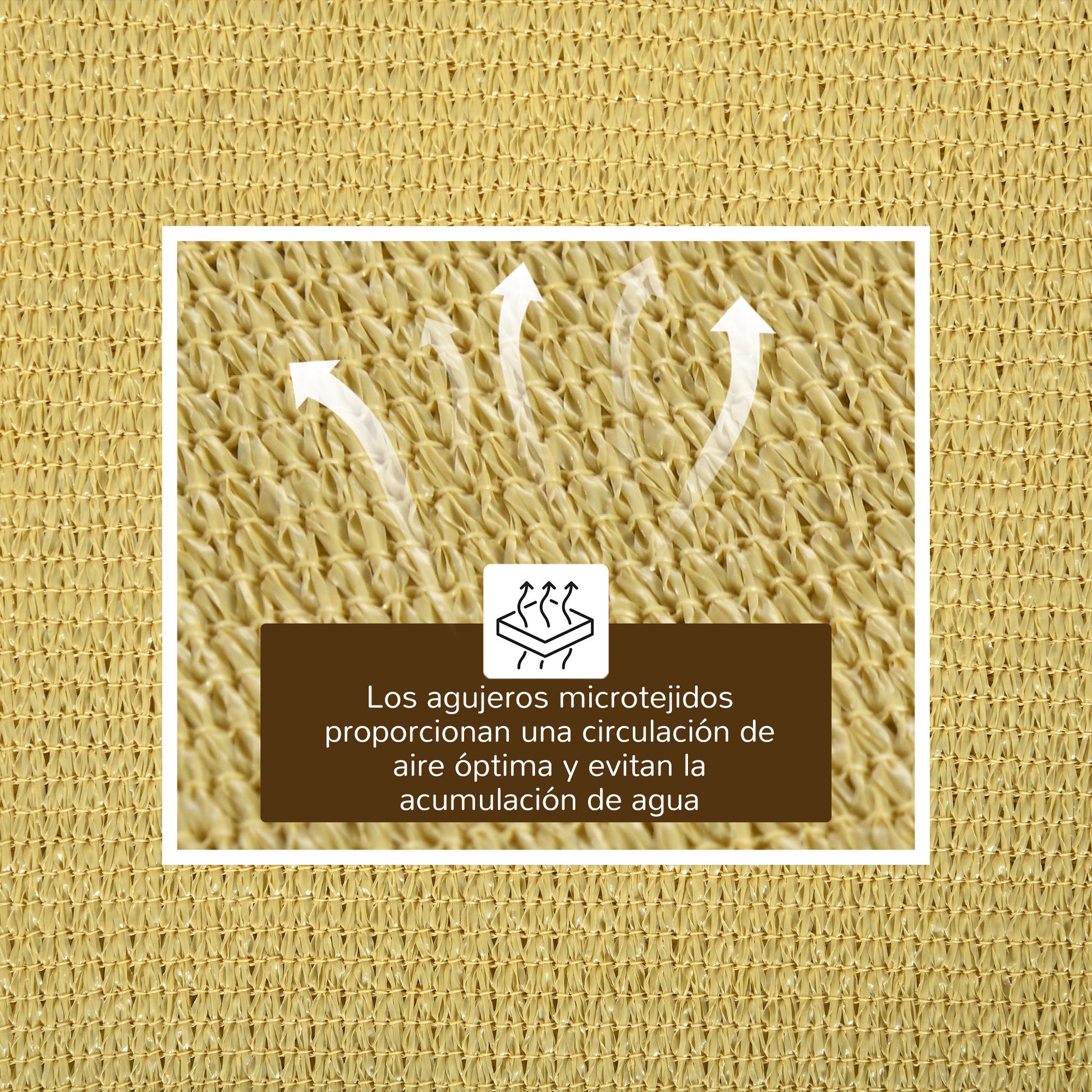 Outsunny Toldo Vela De Sombra Rectangular 6x4 M Protección Rayos Uv Beige_3