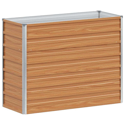 Arriate Elevado Marrón Claro 100 X 40 X 77 Cm Acero Galvanizado_0