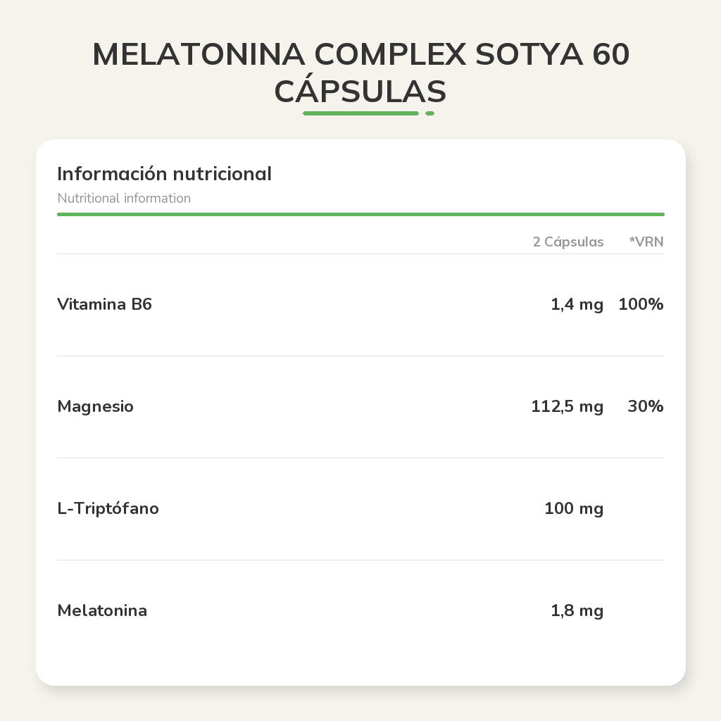 Información nutricional