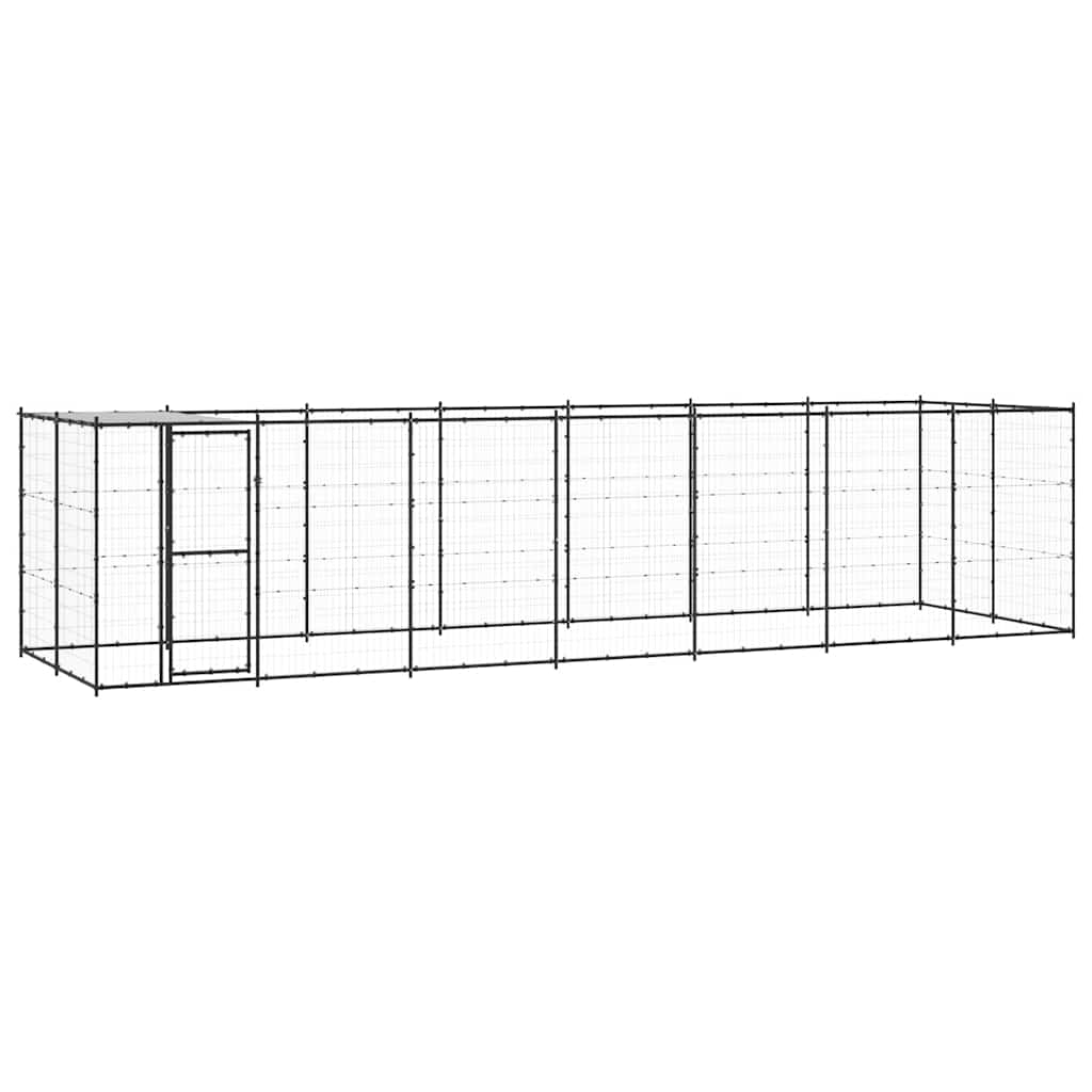 Perrera De Exterior De Acero Con Techo 16,94 M²_0