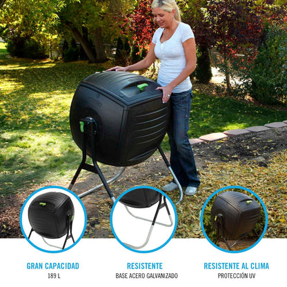 Compostador Doméstico Ultrarresistente Lifetime 75x81x113 Cm 189 Litros_2