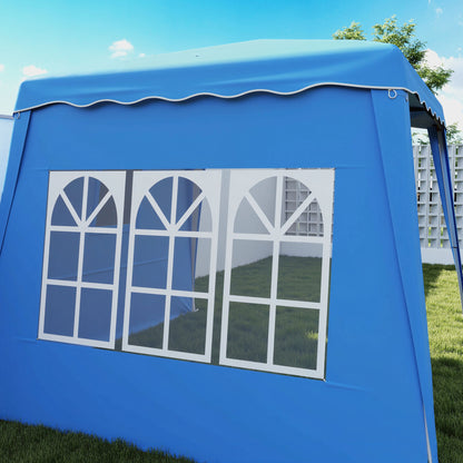 Outsunny Carpa Plegable Pop-up 2,89x2,89 M 2 Paredes Laterales Altura Ajustable_4