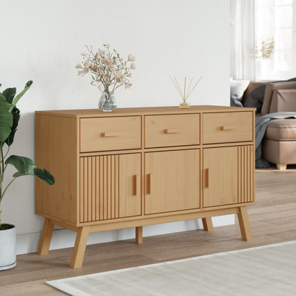 Aparador Olden Madera Maciza De Pino Marrón 114x43x73,5 Cm / Vetonek_1