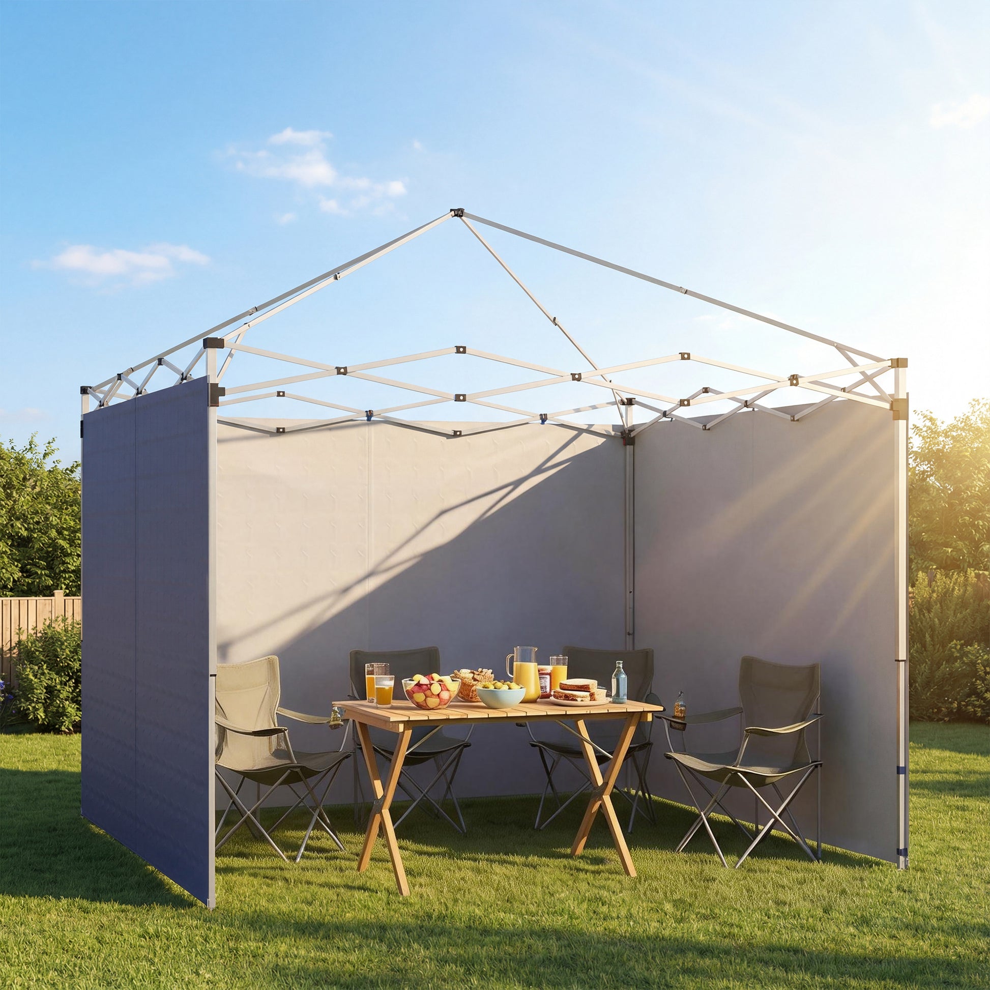 Outsunny 3 Paredes Laterales Para Carpas De 3x3 M Con Cremallera 300x200 Cm_1