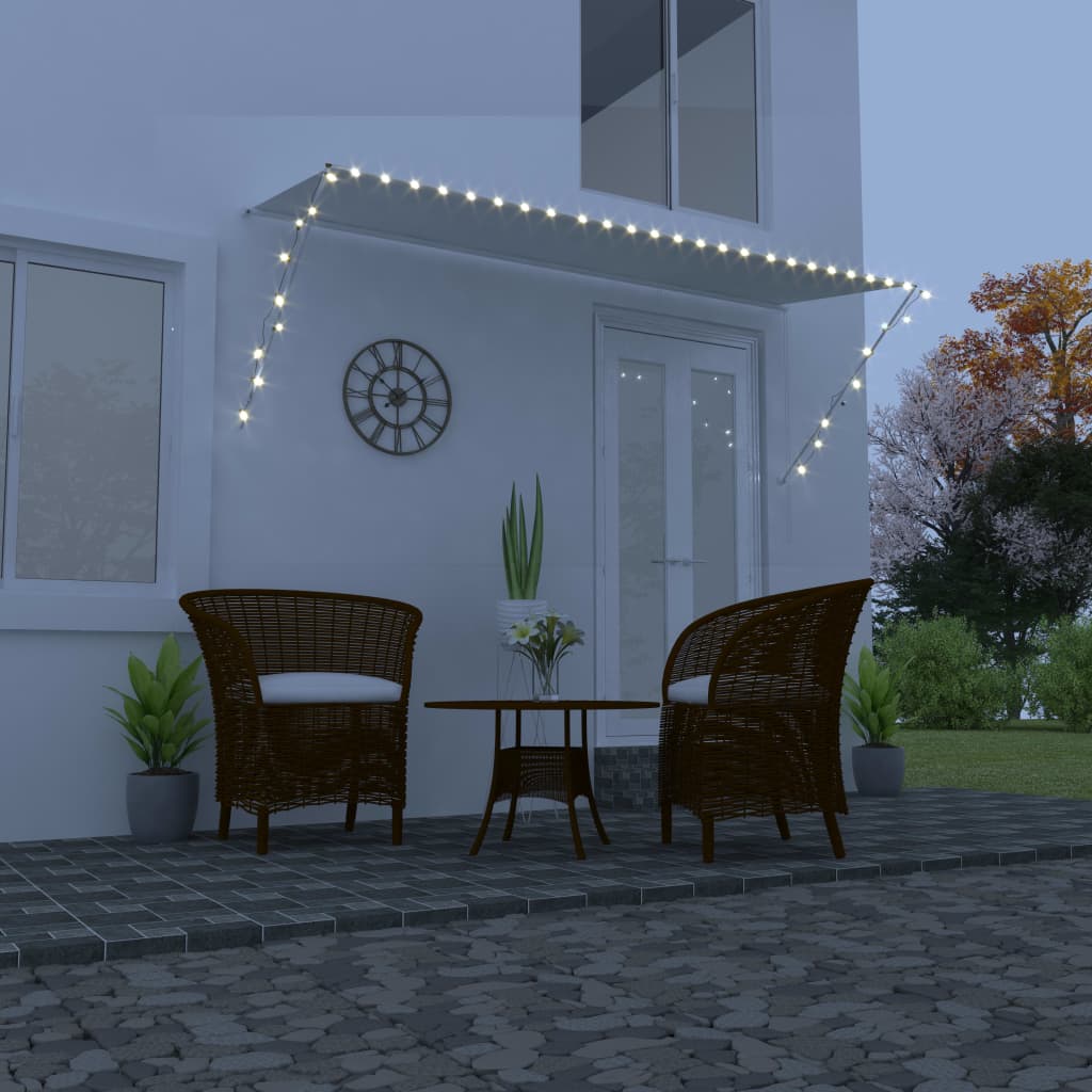 Toldo Retráctil Con Led Color Crema 350x150 Cm_1