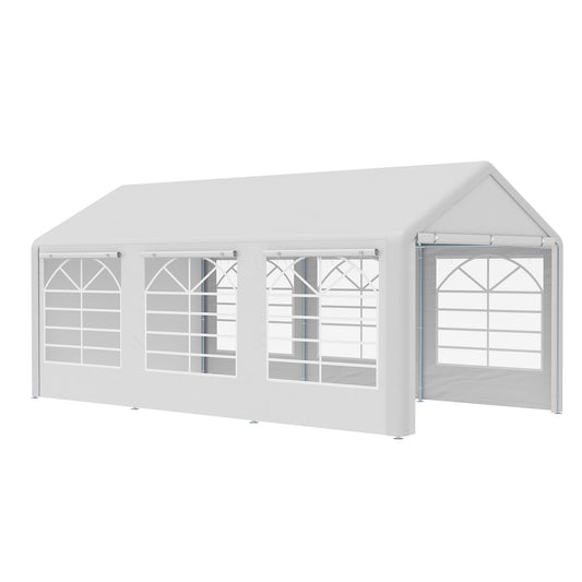 Outsunny Carpa Para Fiestas 6x3m Con 4 Paneles Laterales 2 Puertas Y 6 Ventanas_0
