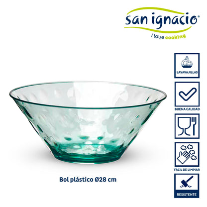 Bol Plastico Puntos 28cm Verde Colección Leknes_1