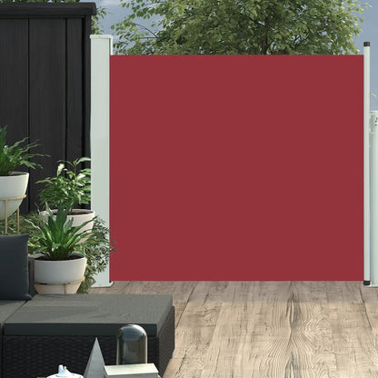 Vidaxl Toldo Lateral Retráctil De Jardín Rojo 100x300 Cm_1