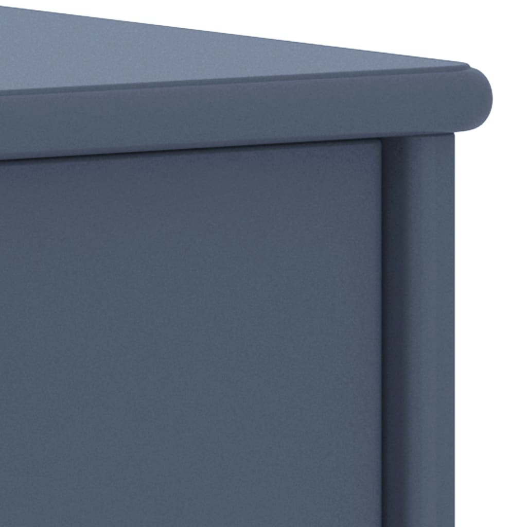 Mesita De Noche Madera Maciza De Mango Gris Claro 35x30x40 Cm_3