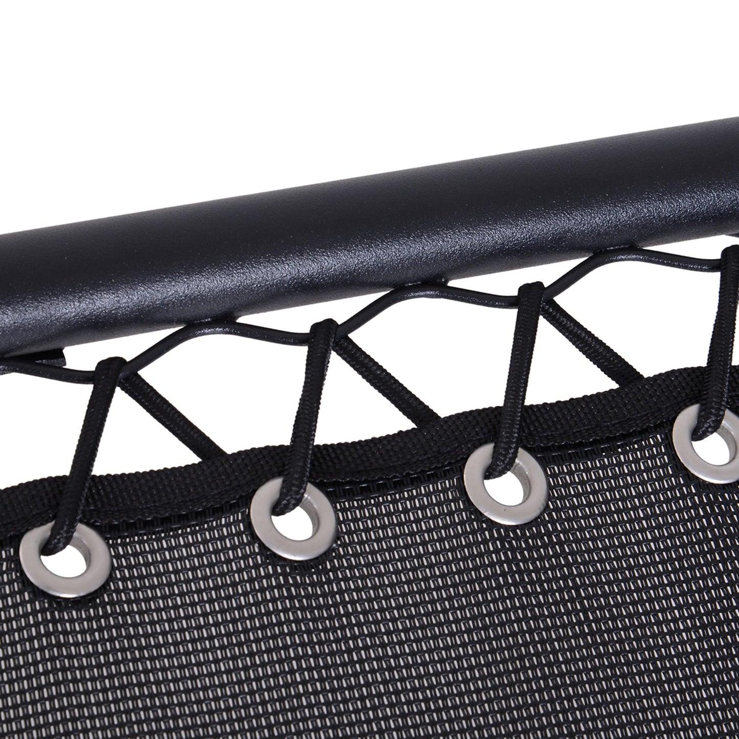 Outsunny Tumbona Plegable De Jardín Respaldo Ajustable Marco De Acero Negro_4