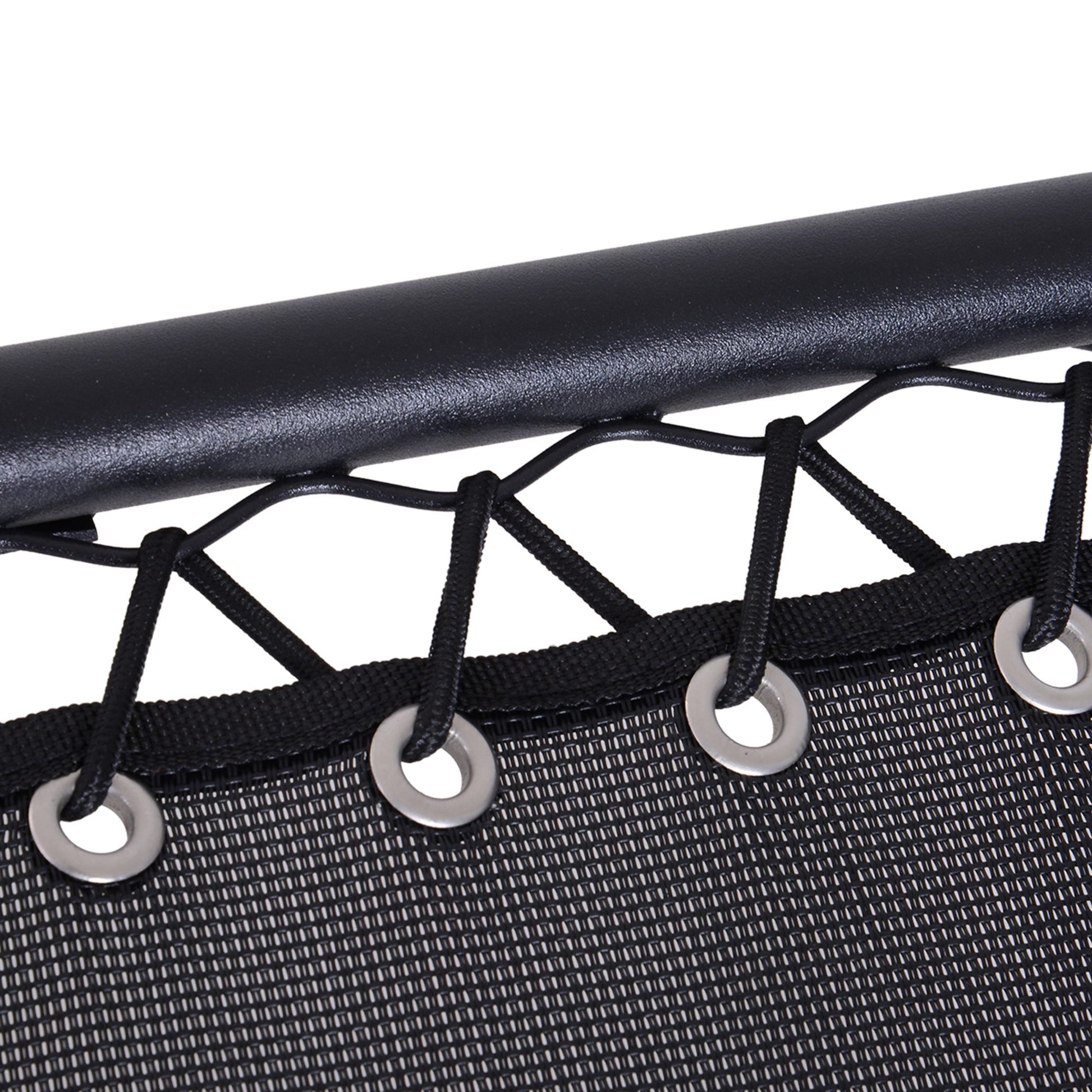 Outsunny Tumbona Plegable De Jardín Respaldo Ajustable Marco De Acero Negro_4