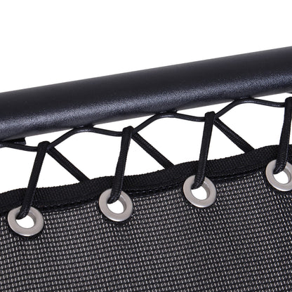 Outsunny Tumbona Plegable De Jardín Respaldo Ajustable Marco De Acero Negro_4