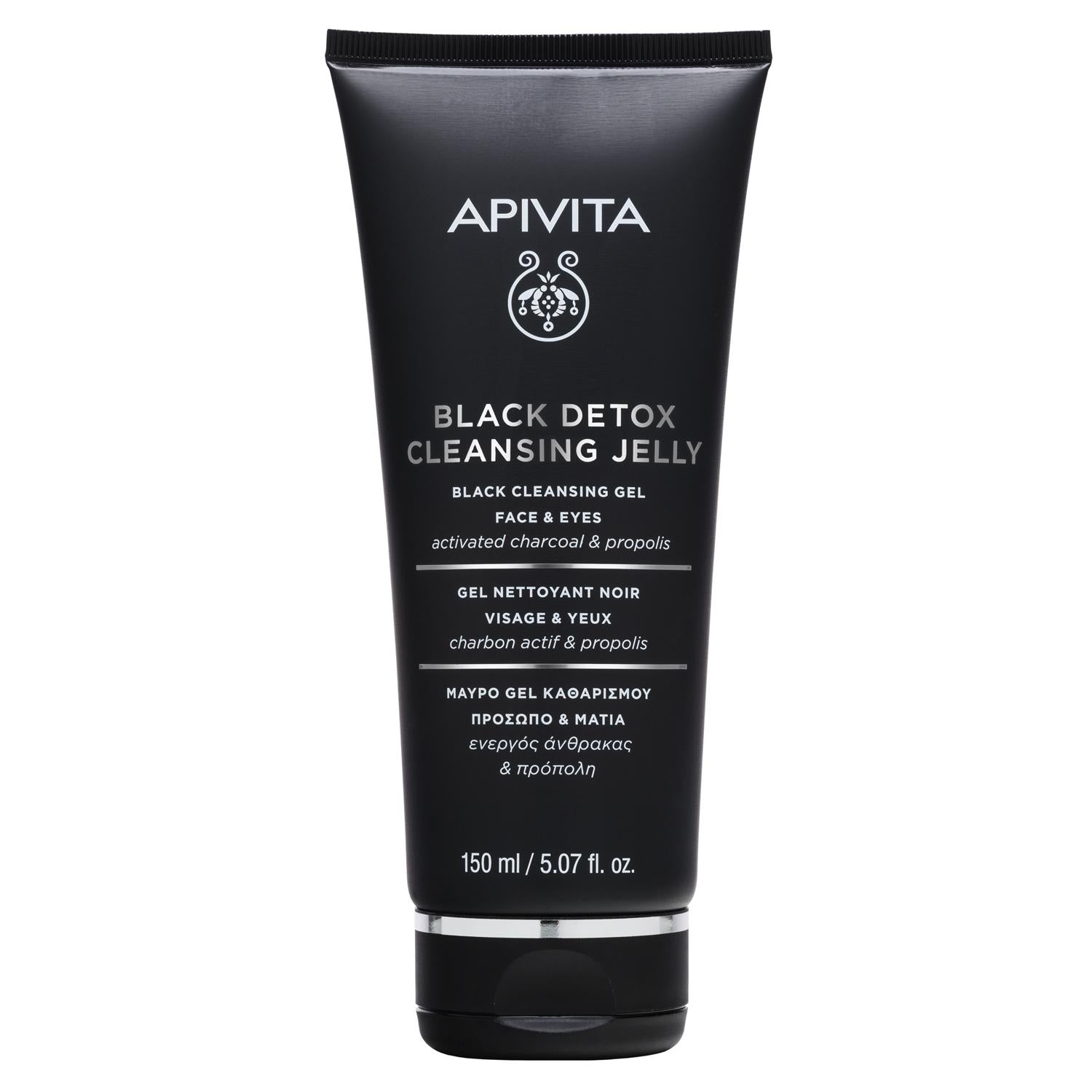 Gel limpiador facial carbón activo Apivita 150 ml