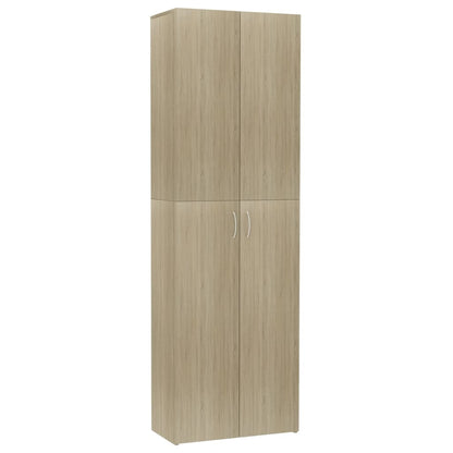 Armario De Oficina Contrachapado Color Roble 60x32x190 Cm_1