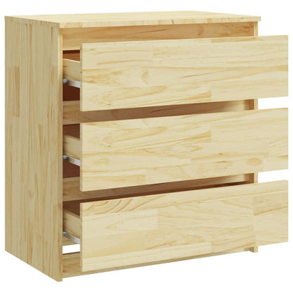 Mesita De Noche Madera Maciza De Pino 60x36x64 Cm_4
