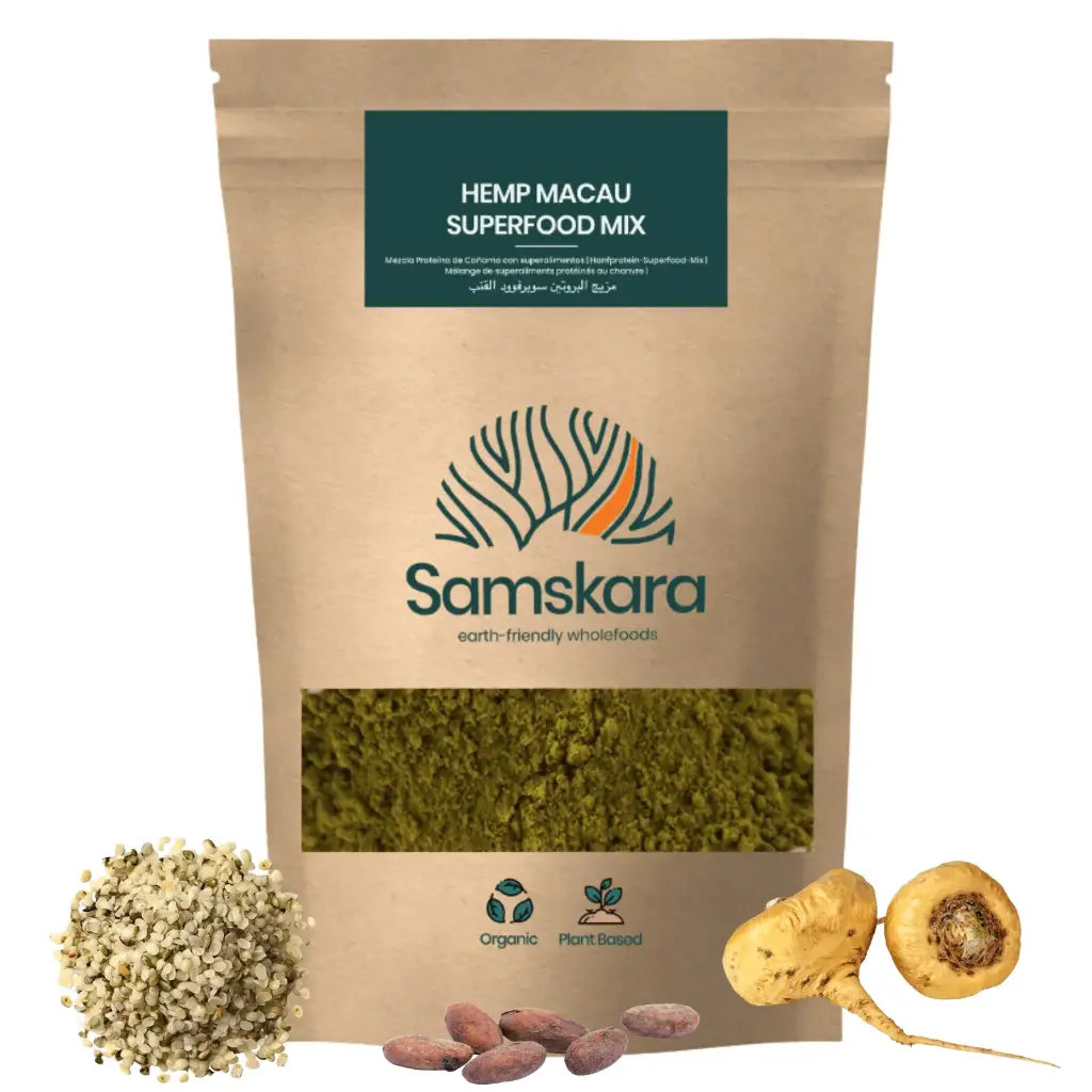 Hemp Macau (cáñamo · Maca · Cacao) Bio - 1kg | Cacao Puro Ecológico Vegano Para Repostería Y Bebidas_0