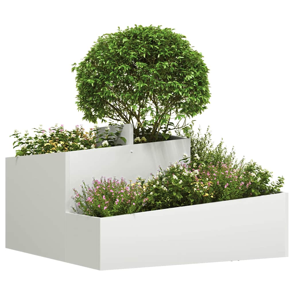 Macetero De Jardín Blanco 80 X 80 X 50 Cm_2